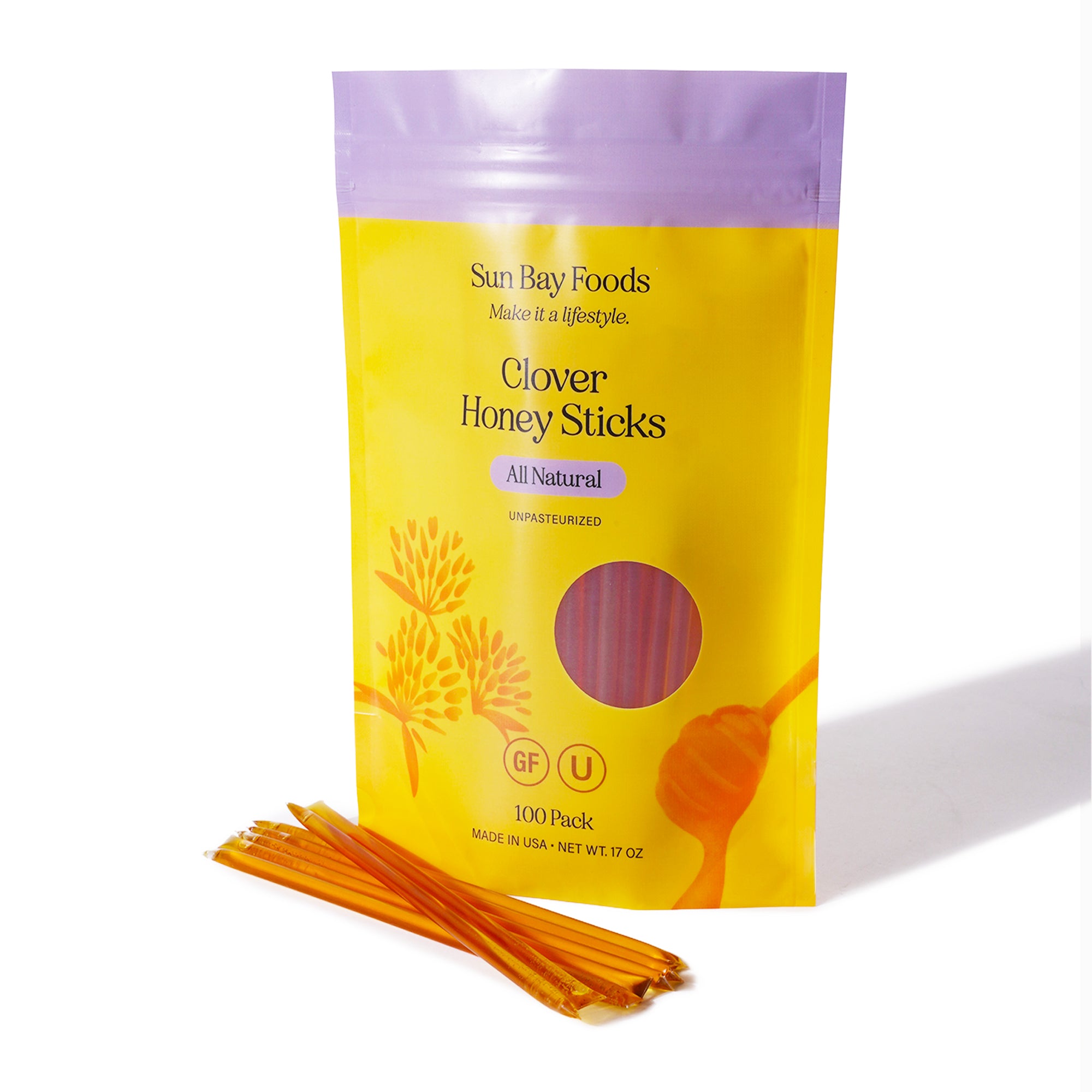 All-Natural Clover Honey Sticks